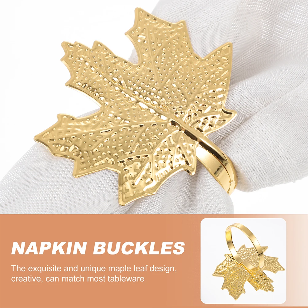 4 Pcs Ring Maple Leaf Napkin Buckle Christmas Rings Leaves Shape Stainless Steel Decor
4 Pcs Ring Maple Leaf Napkin Buckle Christmas Rings Leaves Shape Stainless Steel Decor