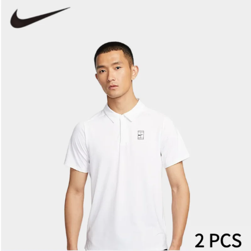 Nike Tennis T-shirt for Men - New Style DRI-FIT Quick-Dry Breathable Collar POLO Shirt Short Sleeve 2 PCS FZ6908-100+FZ6908-100
Nike Tennis T-shirt for Men - New Style DRI-FIT Quick-Dry Breathable Collar POLO Shirt Short Sleeve 2 PCS FZ6908-100+FZ6908-100