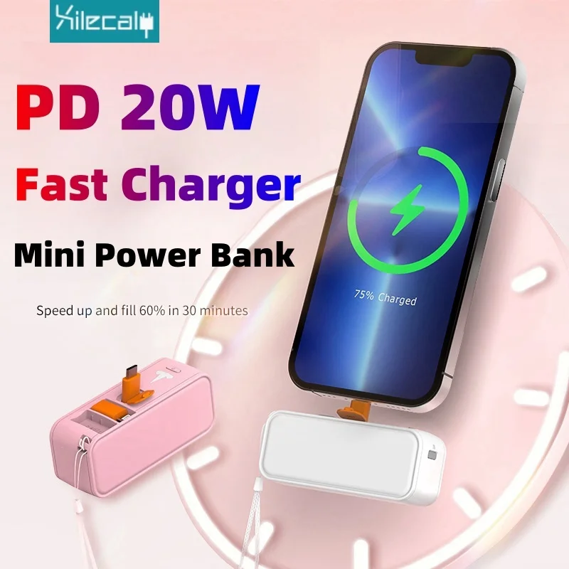 Xilecaly 5000mAh Mini Power Bank 2 in1 Large Capacity Digital Display Portable Fast Charging External Battery for iphone Samsung
Xilecaly 5000mAh Mini Power Bank 2 in1 Large Capacity Digital Display Portable Fast Charging External Battery for iphone Samsung