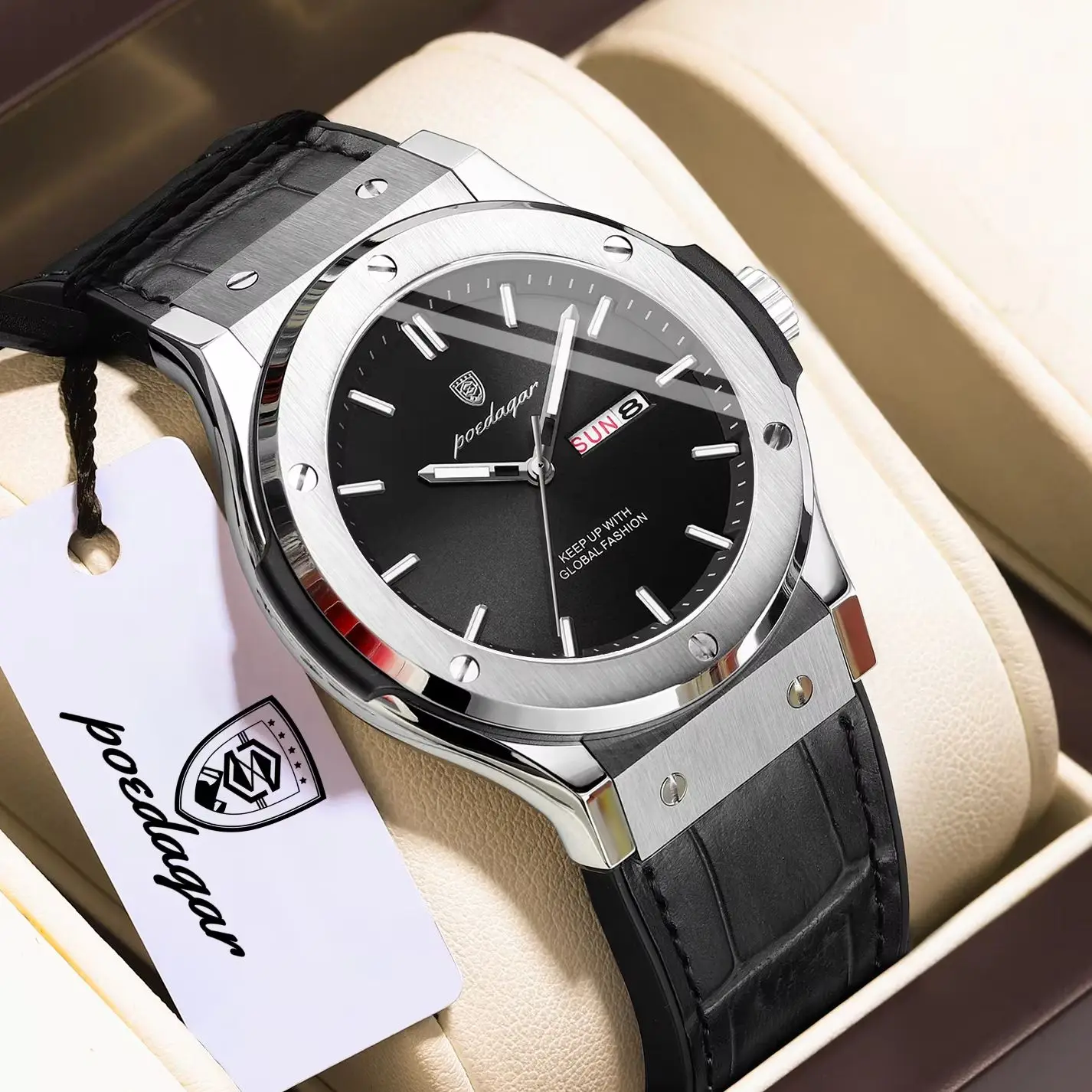 POEDAGAR Original Business Watch Men Luminous Waterproof Silicone Strap Luxury Male Clock Date Week Quartz Fashion Men's Watches
POEDAGAR Original Business Watch Men Luminous Waterproof Silicone Strap Luxury Male Clock Date Week Quartz Fashion Men's Watches
