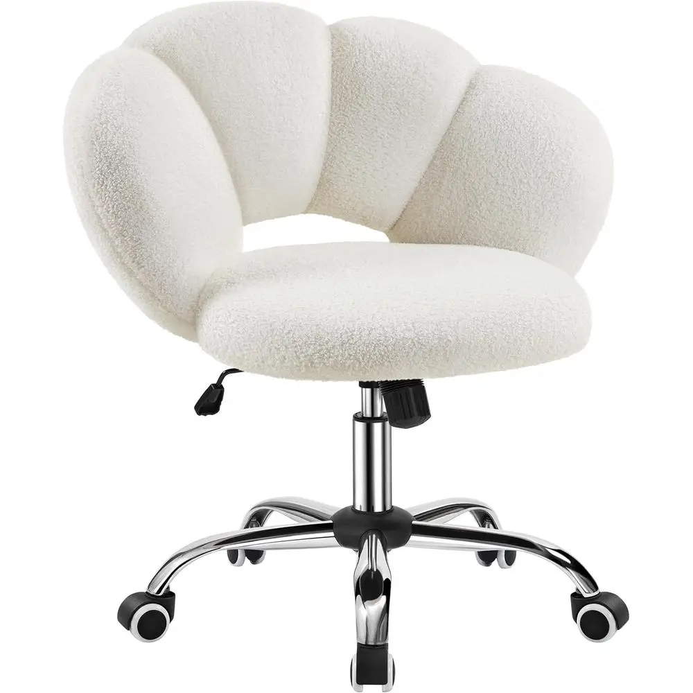 Cloud-Shaped Upholstered Desk Chair with Adjustable Height and Rolling Wheels for Home Office or Living Space in White
Cloud-Shaped Upholstered Desk Chair with Adjustable Height and Rolling Wheels for Home Office or Living Space in White