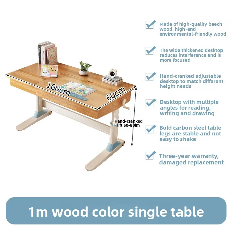 All Solid Wood Adjustable Modern Style Study Desk and Home Chair Set for Elementary School Children's Writing Use
All Solid Wood Adjustable Modern Style Study Desk and Home Chair Set for Elementary School Children's Writing Use