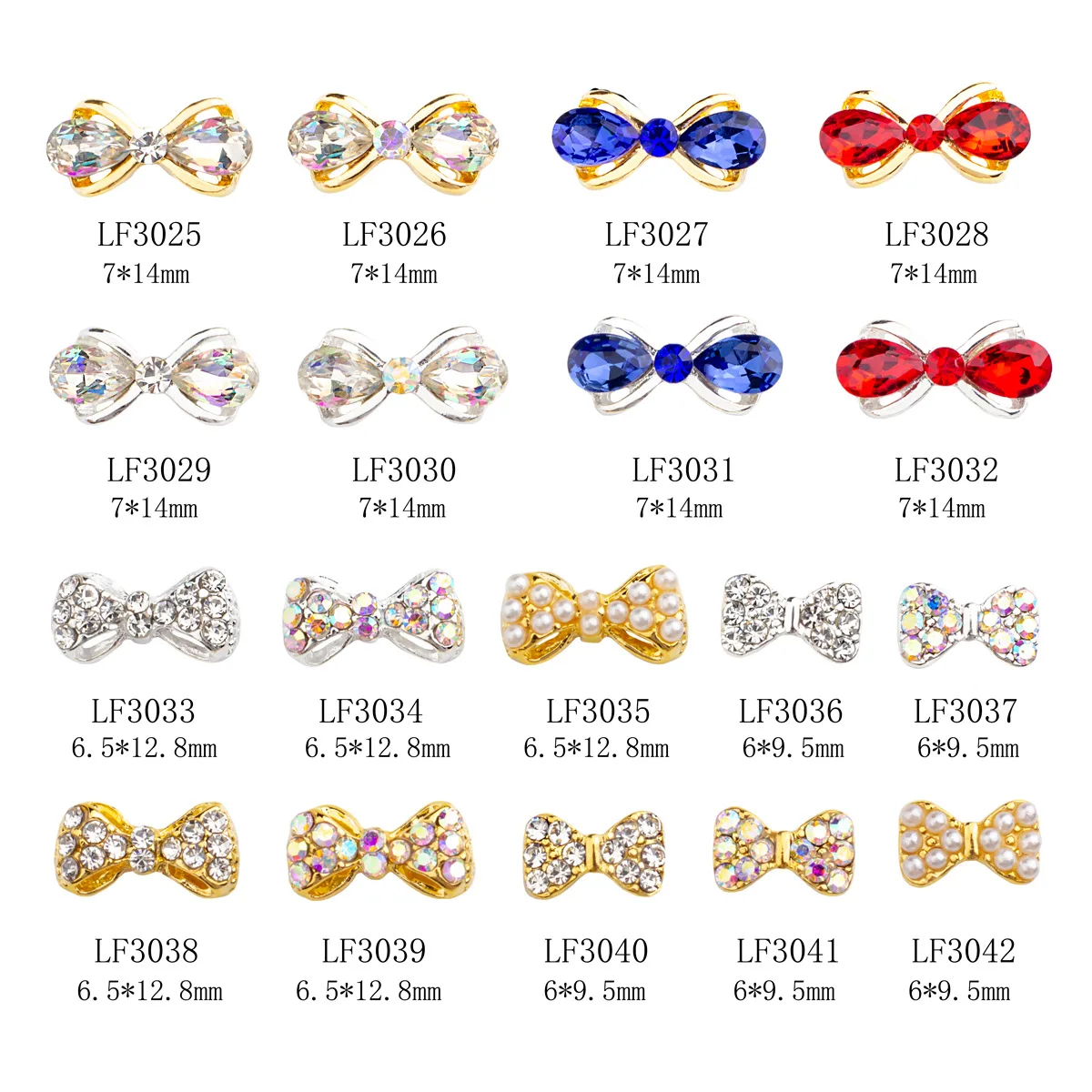 10Pcs Elegant Bow K9 Crystal Nail Adornments DIY Nail Decals Featuring and Diamonds
10Pcs Elegant Bow K9 Crystal Nail Adornments DIY Nail Decals Featuring and Diamonds
