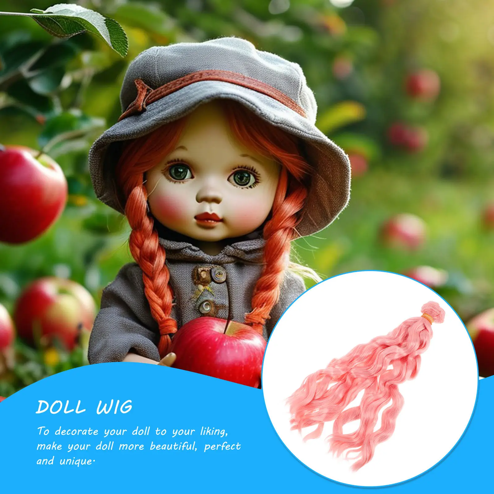 Curly Hair Bjd Soft Fiber DIY Weft Hairpiece Styling Supplies Synthetic Cute Curly Hair for Crafts
Curly Hair Bjd Soft Fiber DIY Weft Hairpiece Styling Supplies Synthetic Cute Curly Hair for Crafts