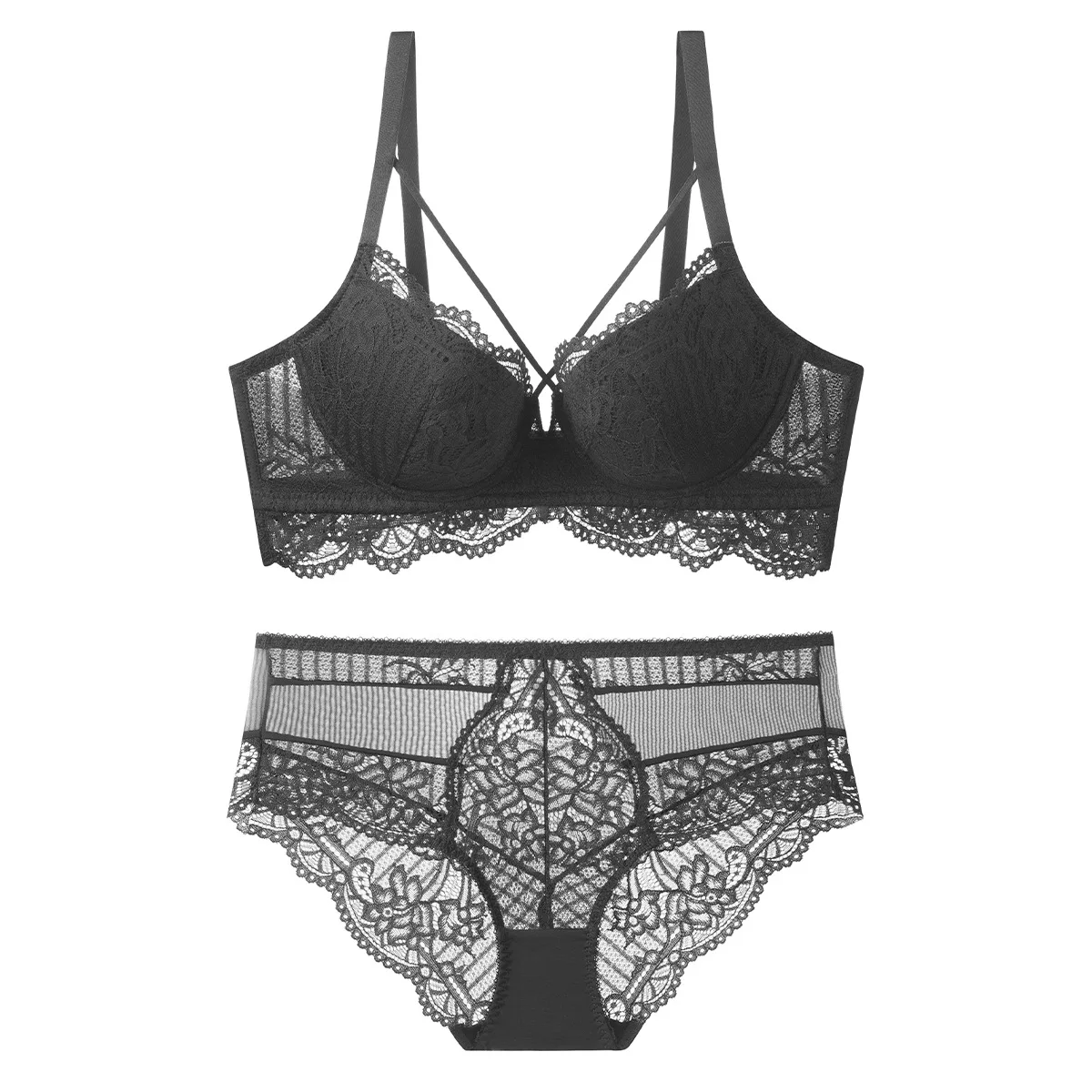 Sexy Lace Bra Set Women Thin Push Up Lingerie Daily Briefs Set Underwear Casual Elegant Bra and Panty Set
Sexy Lace Bra Set Women Thin Push Up Lingerie Daily Briefs Set Underwear Casual Elegant Bra and Panty Set