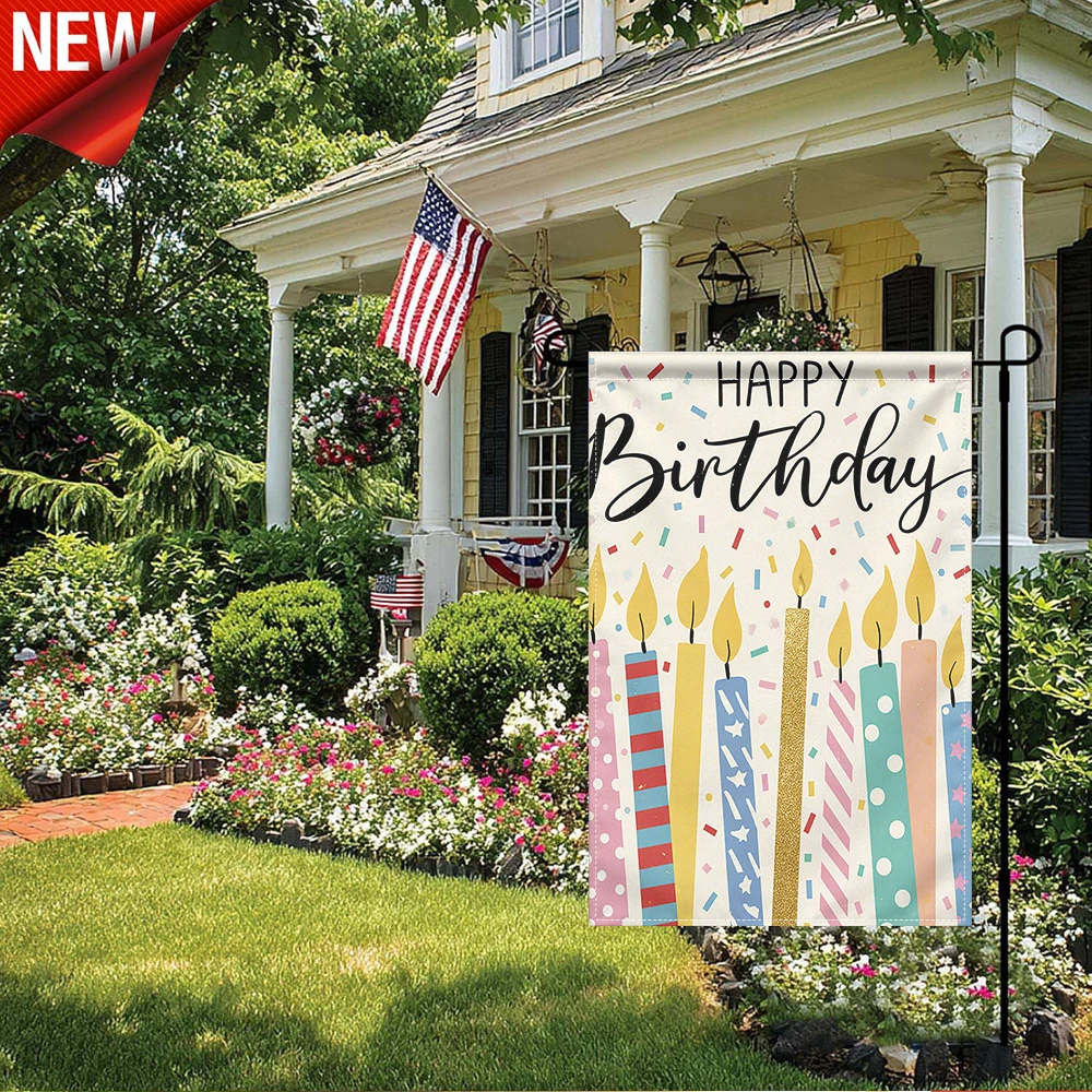 1PC, Happy Birthday Colorful Candles Confetti Print Garden Flag Outdoor Party Decor Yard Banner
1PC, Happy Birthday Colorful Candles Confetti Print Garden Flag Outdoor Party Decor Yard Banner