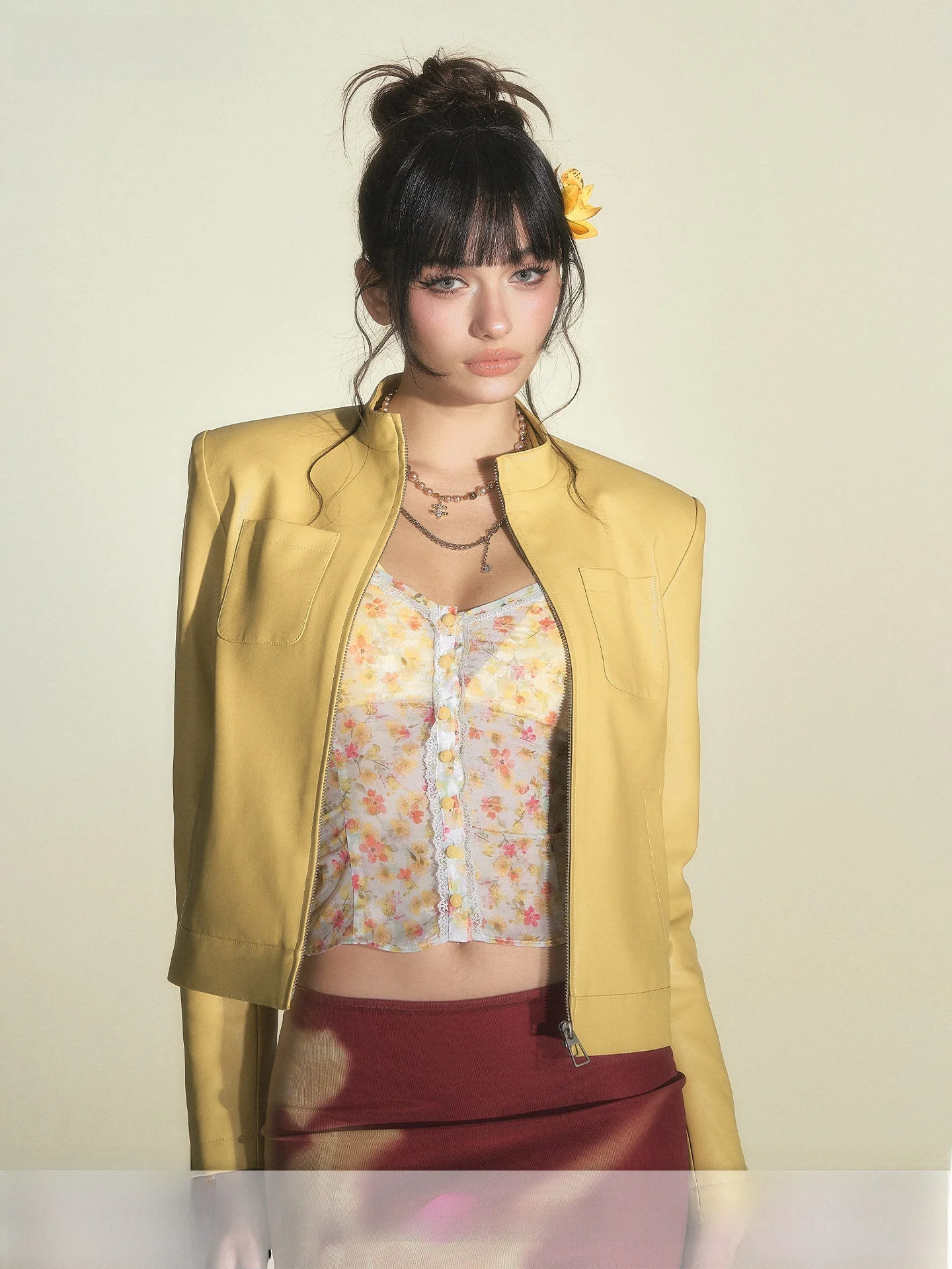 HiimDai Funny Face Retro Motorcycle PU Leather Jaet ort oulder Fit Stand Collar Women's Faion Outerwear HiimDai
HiimDai Funny Face Retro Motorcycle PU Leather Jaet ort oulder Fit Stand Collar Women's Faion Outerwear HiimDai