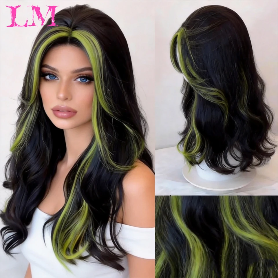 LM Synthetic Wigs Long Lace Ombre Green Wavy Wig for Women Middle Part Curly Natural Looking Heat Resistant Fiber for Daily
LM Synthetic Wigs Long Lace Ombre Green Wavy Wig for Women Middle Part Curly Natural Looking Heat Resistant Fiber for Daily