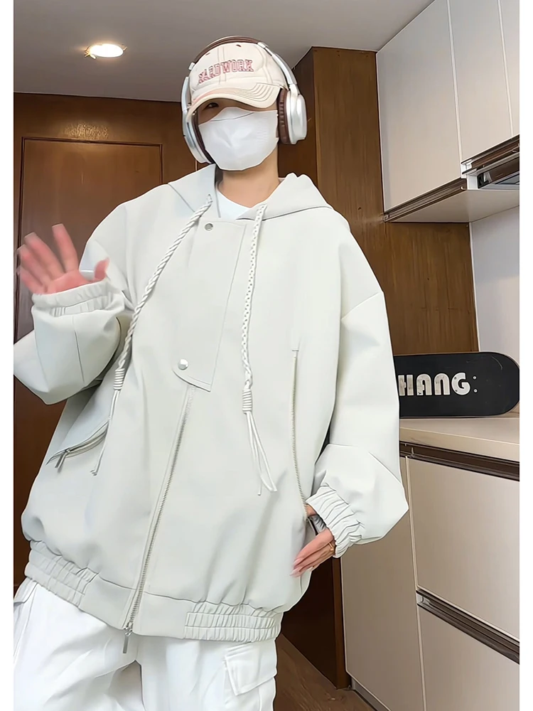 Khaki ort Baseball Sle Leather Jaet for Men Autumn Faion Casual Workwear Zipper Closure Hooded Coat Couple's Cozy Outfit
Khaki ort Baseball Sle Leather Jaet for Men Autumn Faion Casual Workwear Zipper Closure Hooded Coat Couple's Cozy Outfit