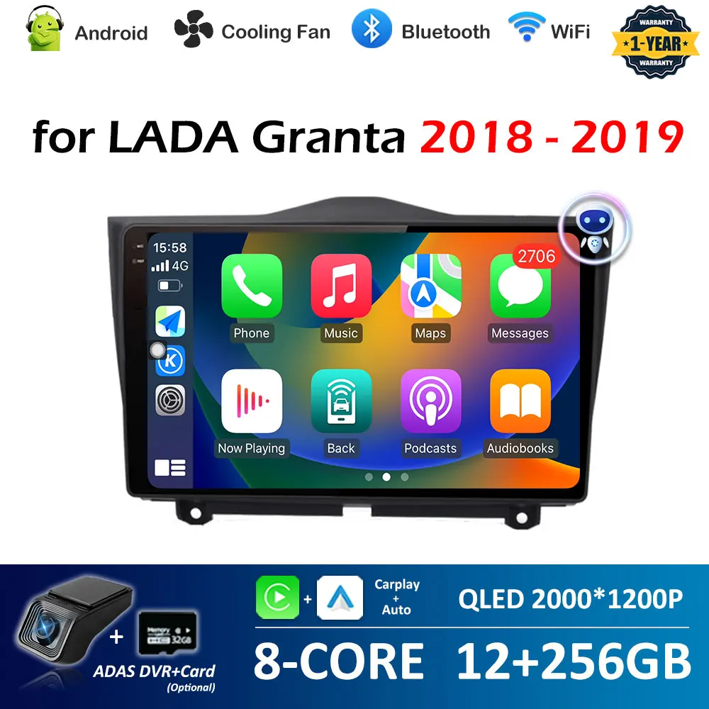 Для LADA Granta 2018-2019 навигация GPS беспроводной Carplay Bluetooth QLED IPS экран интеллектуальная система автоинструменты головное устройство BT
Для LADA Granta 2018-2019 навигация GPS беспроводной Carplay Bluetooth QLED IPS экран интеллектуальная система автоинструменты головное устройство BT
