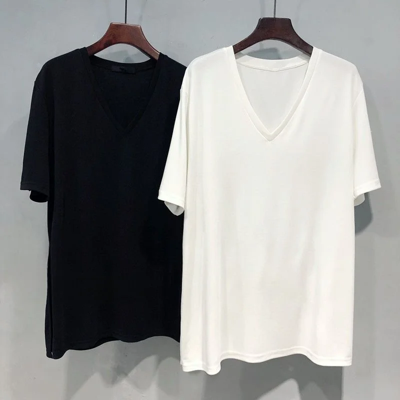 plus Size 300 Pou Women's V-Ne ort Sve T-irt Summer Mid-Length Loose Belly Covering Base irt Trendy Korean Sle
plus Size 300 Pou Women's V-Ne ort Sve T-irt Summer Mid-Length Loose Belly Covering Base irt Trendy Korean Sle