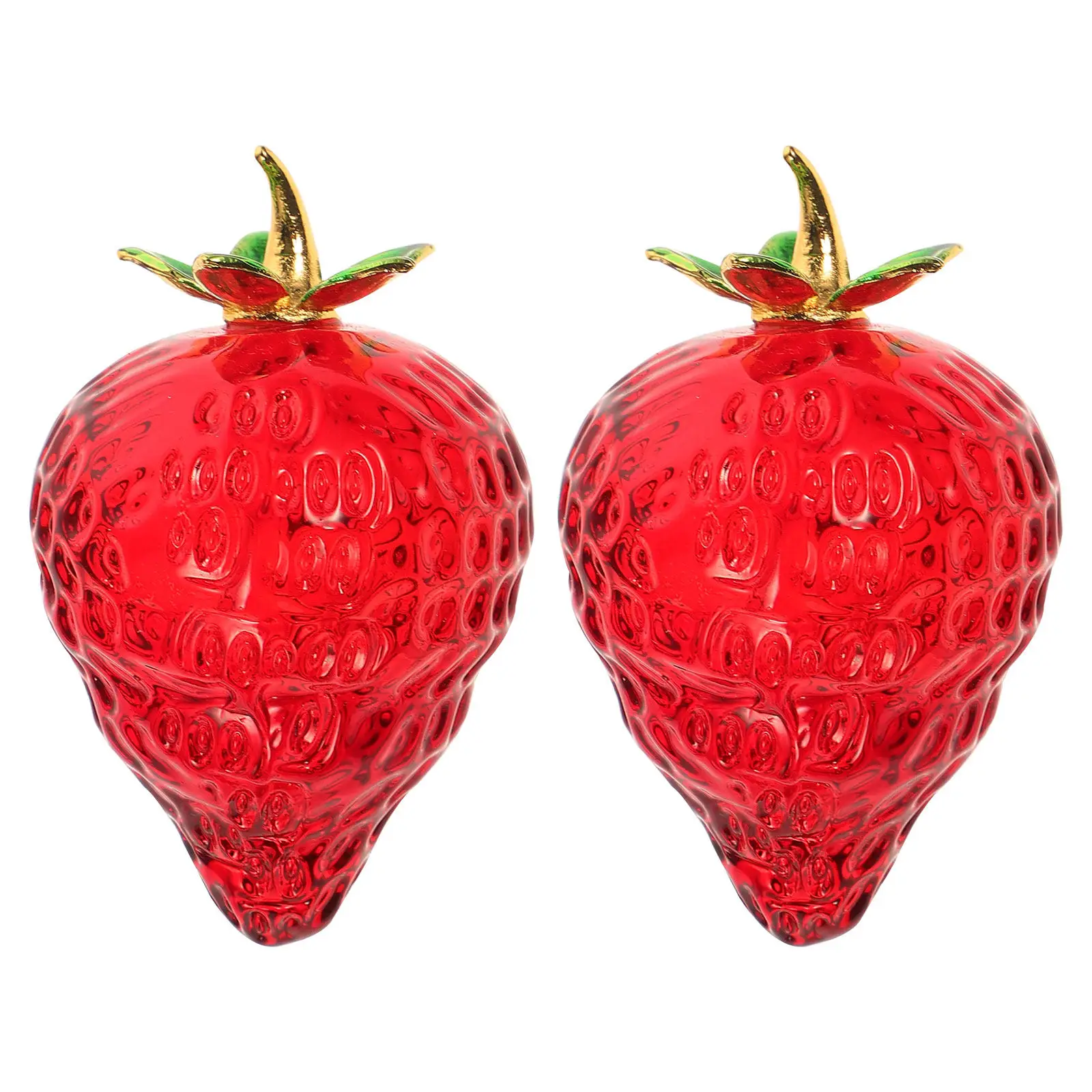 2Pcs Crystal Strawberry Fruit Ornament Elegant Tabletop Centerpiece Decorative Desktop Artificial Fruit Collectibles for Home
2Pcs Crystal Strawberry Fruit Ornament Elegant Tabletop Centerpiece Decorative Desktop Artificial Fruit Collectibles for Home