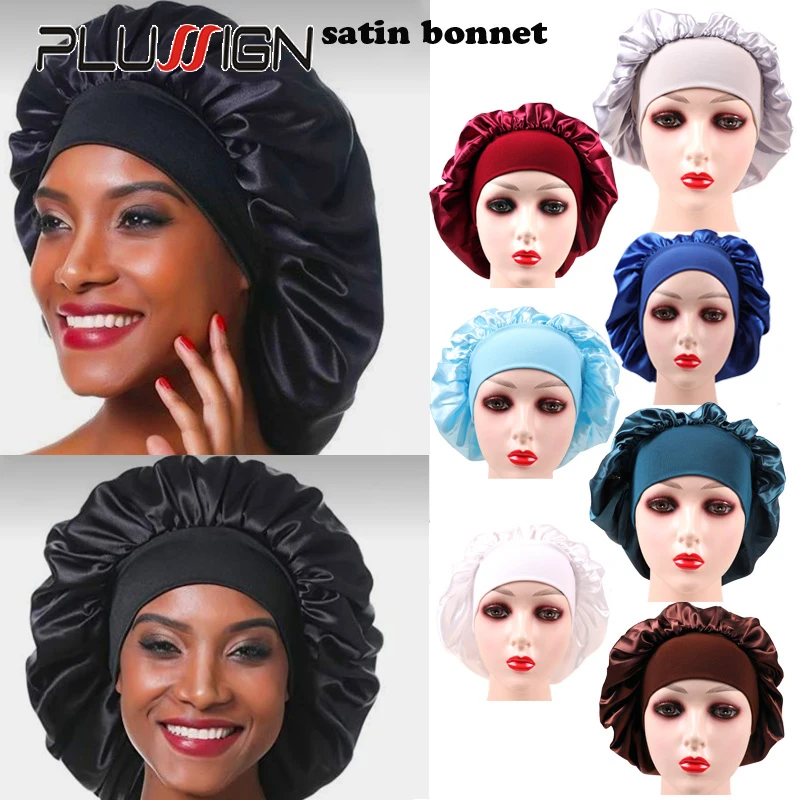 20Pcs Custom Logo Satin Bonnet Black Plain Hair Bonnets With 6Cm Wide Edge Wrap Silk Hat For Sleeping Hair Care Unisex Cap
20Pcs Custom Logo Satin Bonnet Black Plain Hair Bonnets With 6Cm Wide Edge Wrap Silk Hat For Sleeping Hair Care Unisex Cap