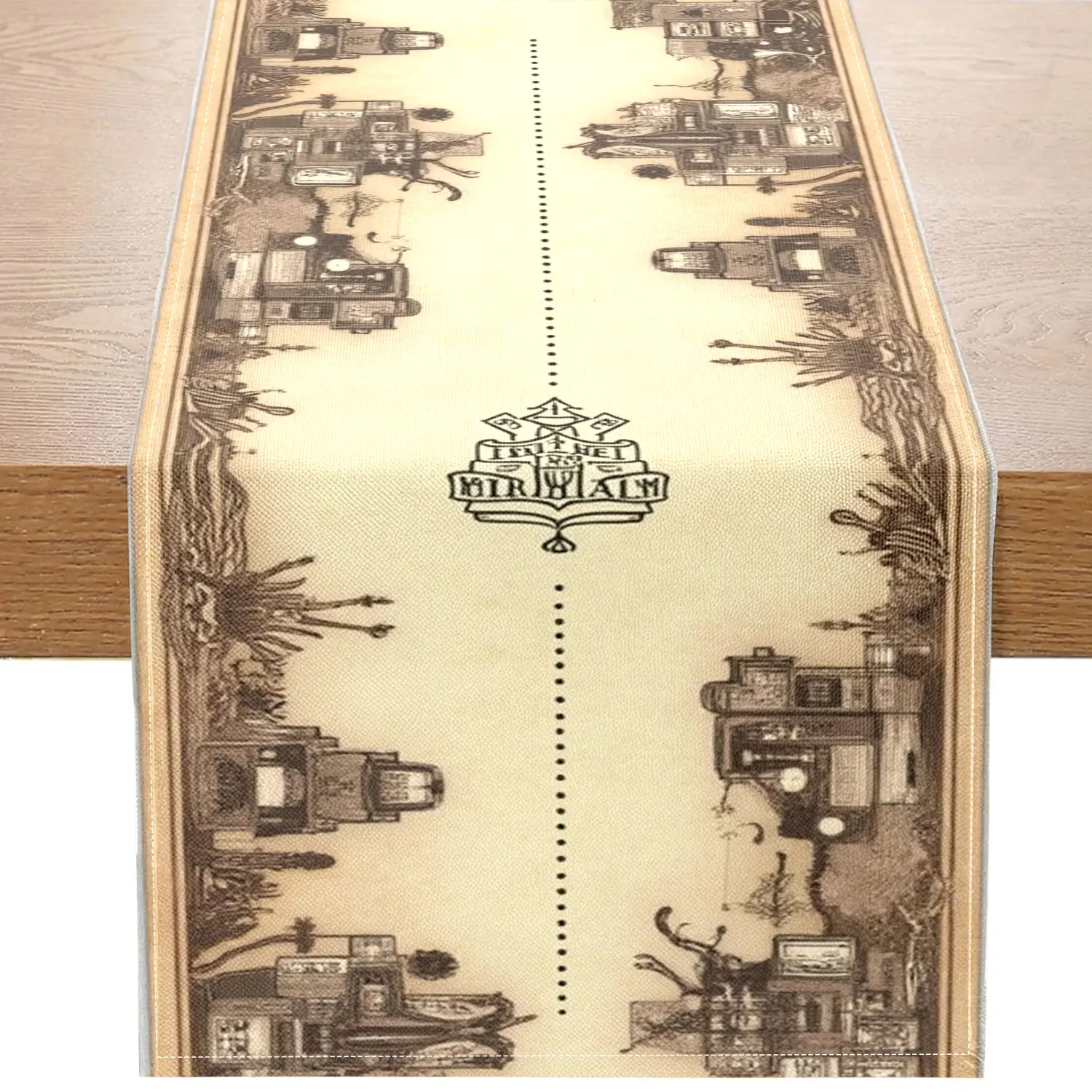 1 Piece of Vintage Nautical-Themed Table Runner, Decorates the House, Features Vintage Patterns and Letters, Suitable for Vintage-Style Decoration and Nautical-Themed Spaces
1 Piece of Vintage Nautical-Themed Table Runner, Decorates the House, Features Vintage Patterns and Letters, Suitable for Vintage-Style Decoration and Nautical-Themed Spaces