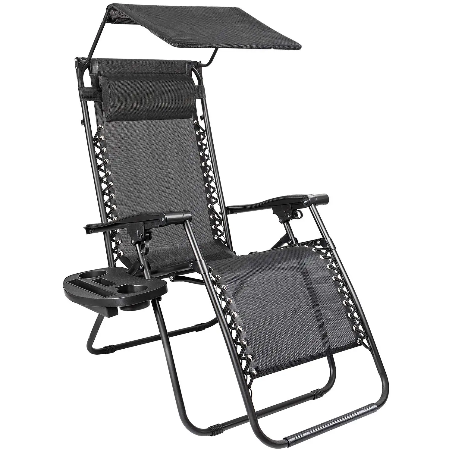 Zero Gravity Recliner Lounge Chair Folding Canopy Shade Cup Holder Outdoor Patio Black Customized
Zero Gravity Recliner Lounge Chair Folding Canopy Shade Cup Holder Outdoor Patio Black Customized