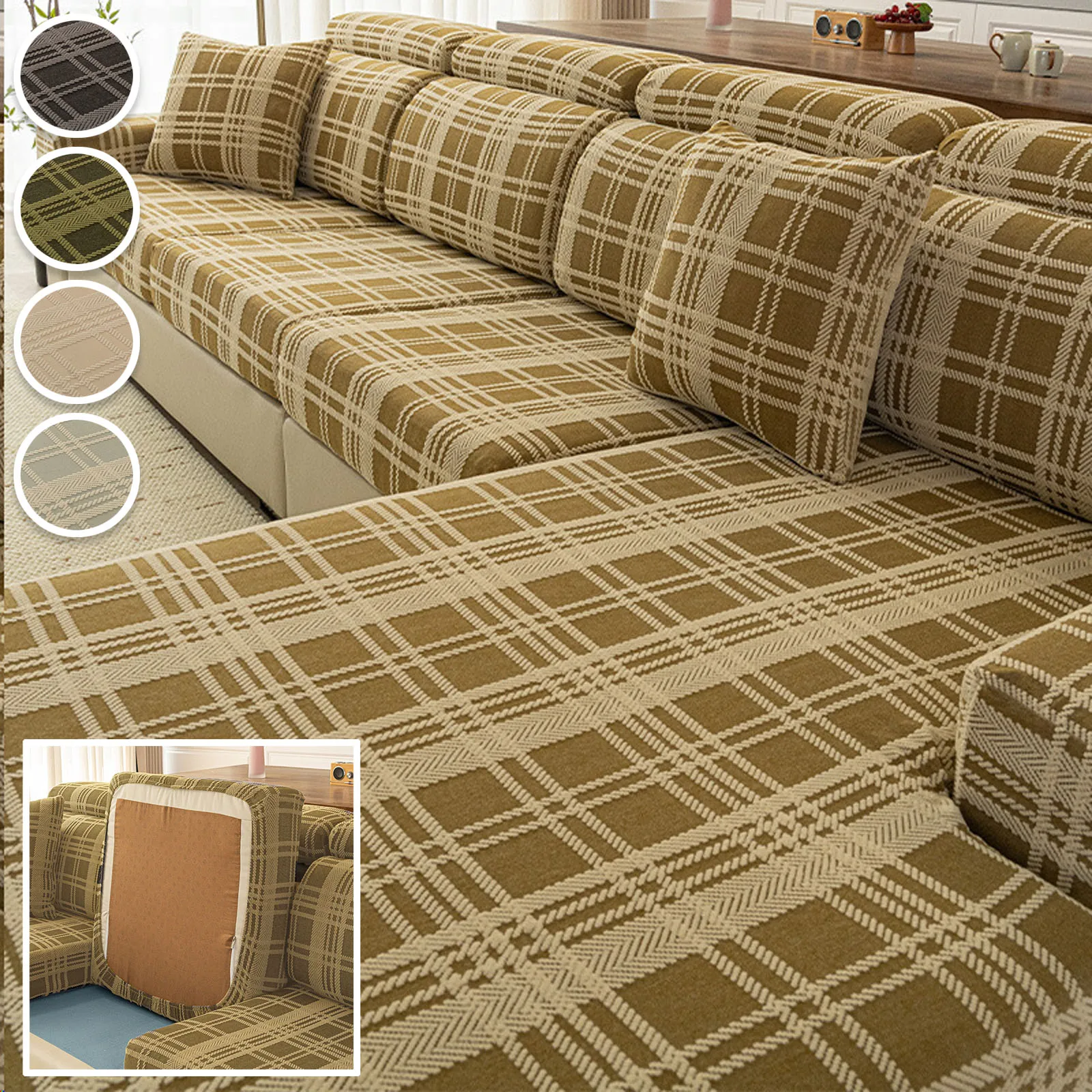 Sofa Seat Cover Elastic Jacquard Slipcover for Living Room Easy Clean Couch Cover A Pattern of Stripes Чехол На Диван Без Боков
Sofa Seat Cover Elastic Jacquard Slipcover for Living Room Easy Clean Couch Cover A Pattern of Stripes Чехол На Диван Без Боков