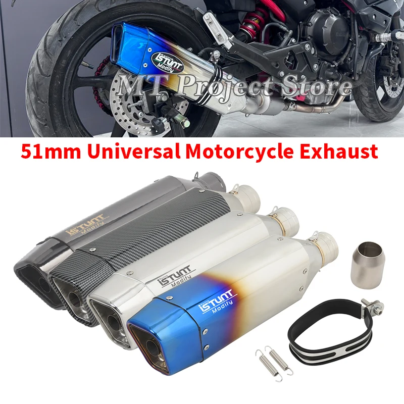 Universal 51mm Motorcycle Exhaust Pipe Escape System DB Killer Moto Pipe Motocross Plug And Play Muffler For YAMAHA For BMW
Universal 51mm Motorcycle Exhaust Pipe Escape System DB Killer Moto Pipe Motocross Plug And Play Muffler For YAMAHA For BMW