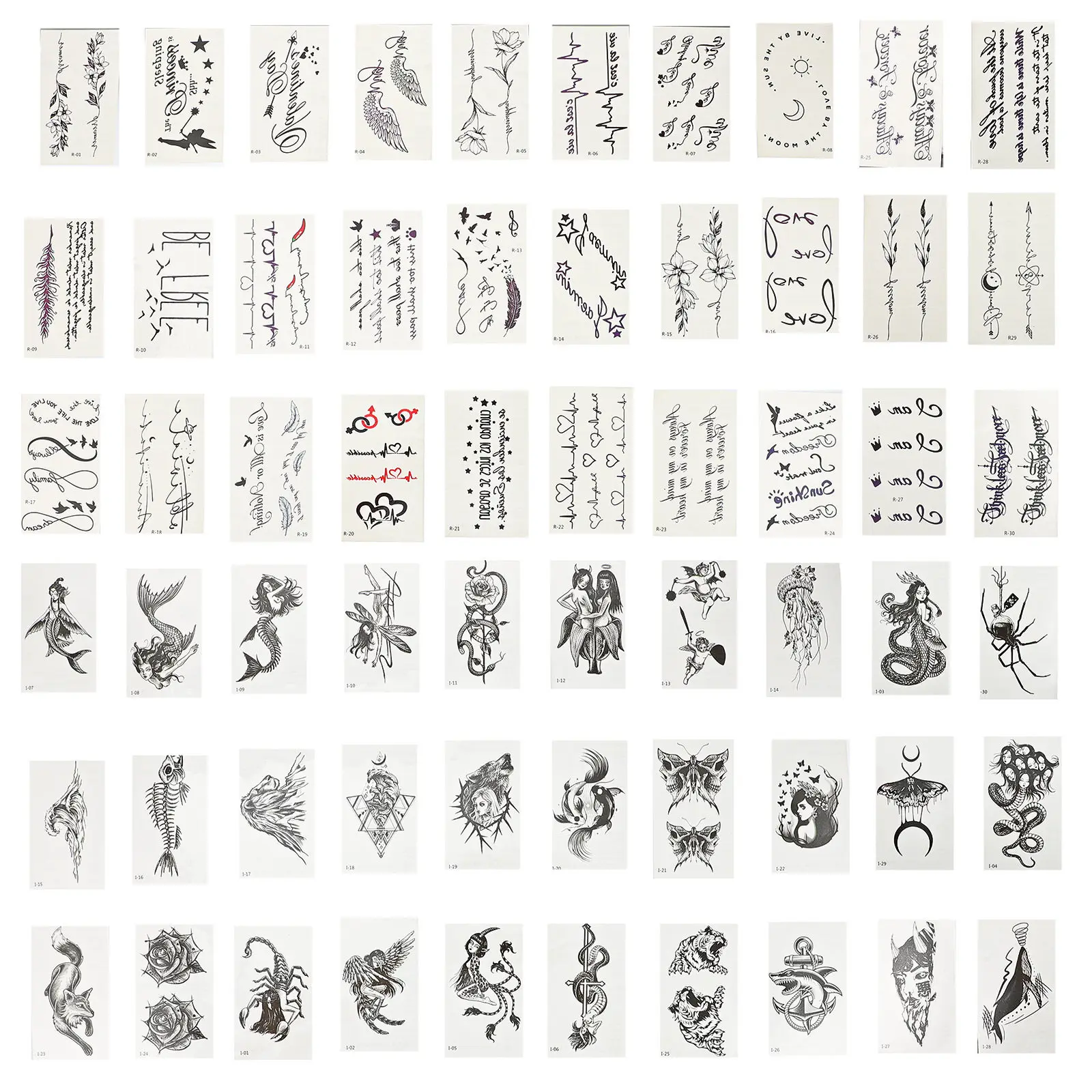 Temporary Sticker 60 Sheets Body Art Tattoos for Arm Legs Cool Patterns Disposable Sexy Sticker Set
Temporary Sticker 60 Sheets Body Art Tattoos for Arm Legs Cool Patterns Disposable Sexy Sticker Set