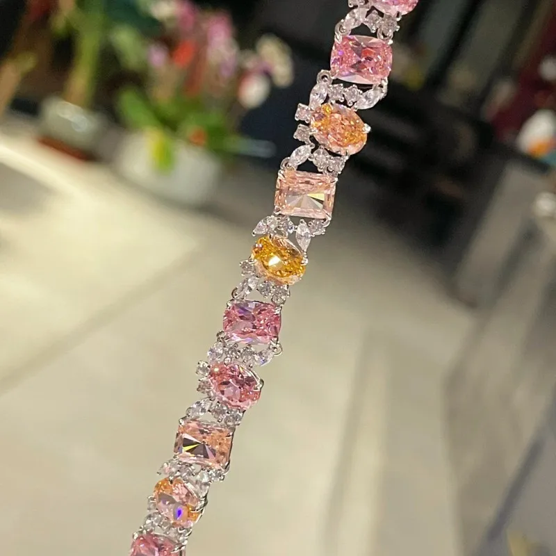 ZOCA 925 Sterling Silver Crushed Colorful Zirconia Gemstones Bracelets Bangle For Women Fine Jewelry
ZOCA 925 Sterling Silver Crushed Colorful Zirconia Gemstones Bracelets Bangle For Women Fine Jewelry