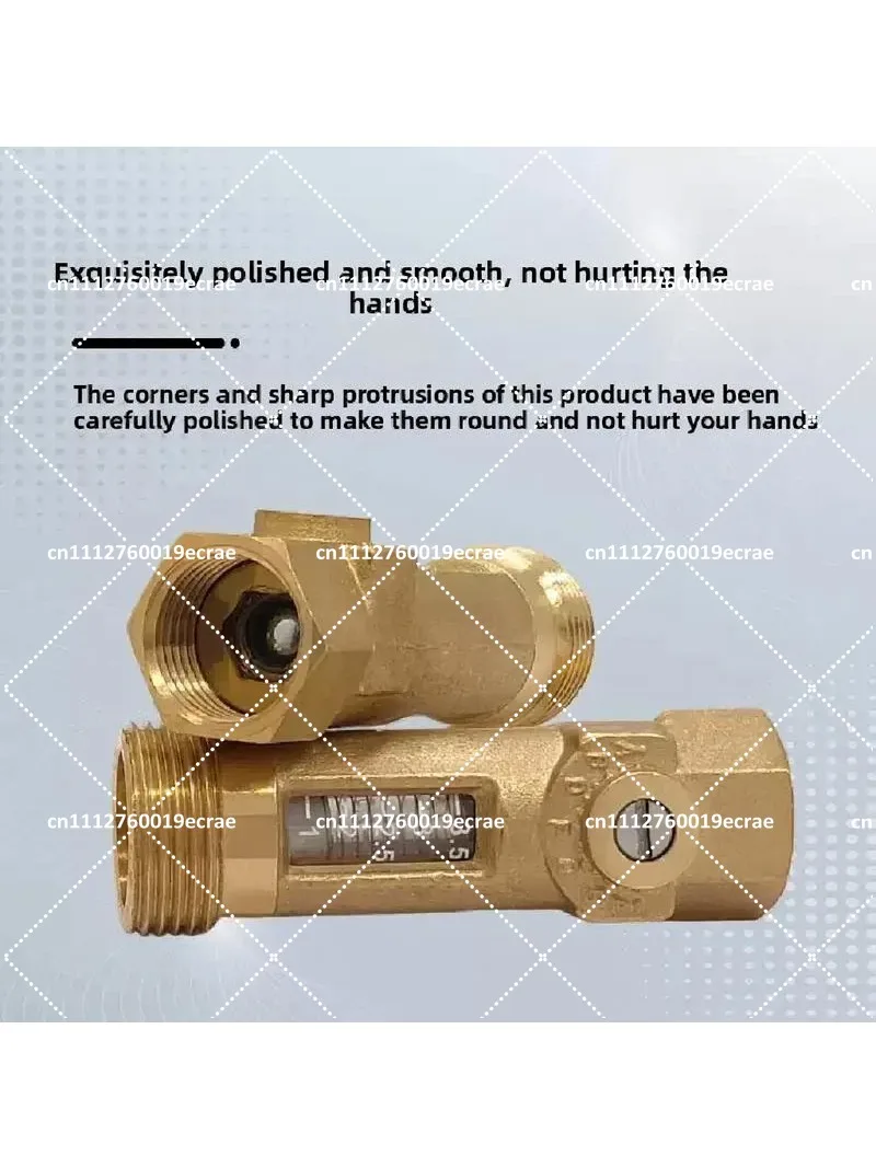 DN20 G3/4 Double Female Thread Flow Meter Brass Valve for Solar Water Heating
DN20 G3/4 Double Female Thread Flow Meter Brass Valve for Solar Water Heating
