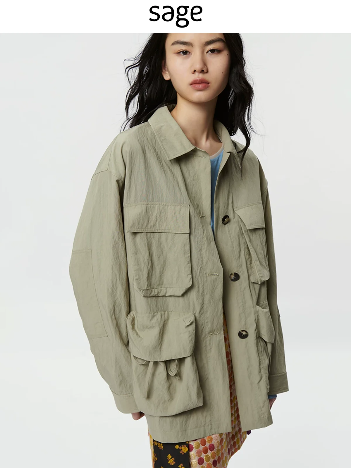 Sagestudio Casual Long Sve Collared 3D Multi-ket Jaet Women's Loose Fit Commute Sle Regular Sve Length Button Cl...
Sagestudio Casual Long Sve Collared 3D Multi-ket Jaet Women's Loose Fit Commute Sle Regular Sve Length Button Cl...