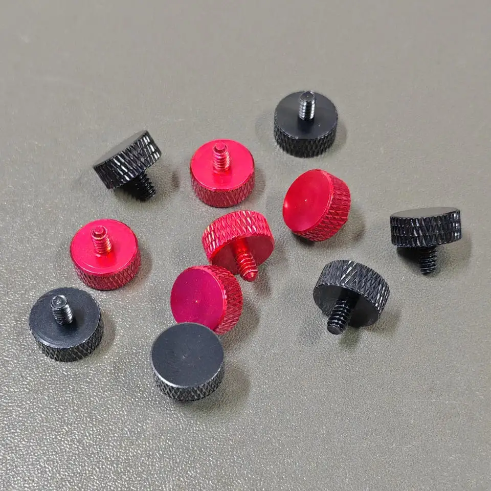 Aluminium Alloy Knurled Hand Grip Thumb Screw UNC 6#-32*5mm Color Fastener for Computer Case Assembly
Aluminium Alloy Knurled Hand Grip Thumb Screw UNC 6#-32*5mm Color Fastener for Computer Case Assembly