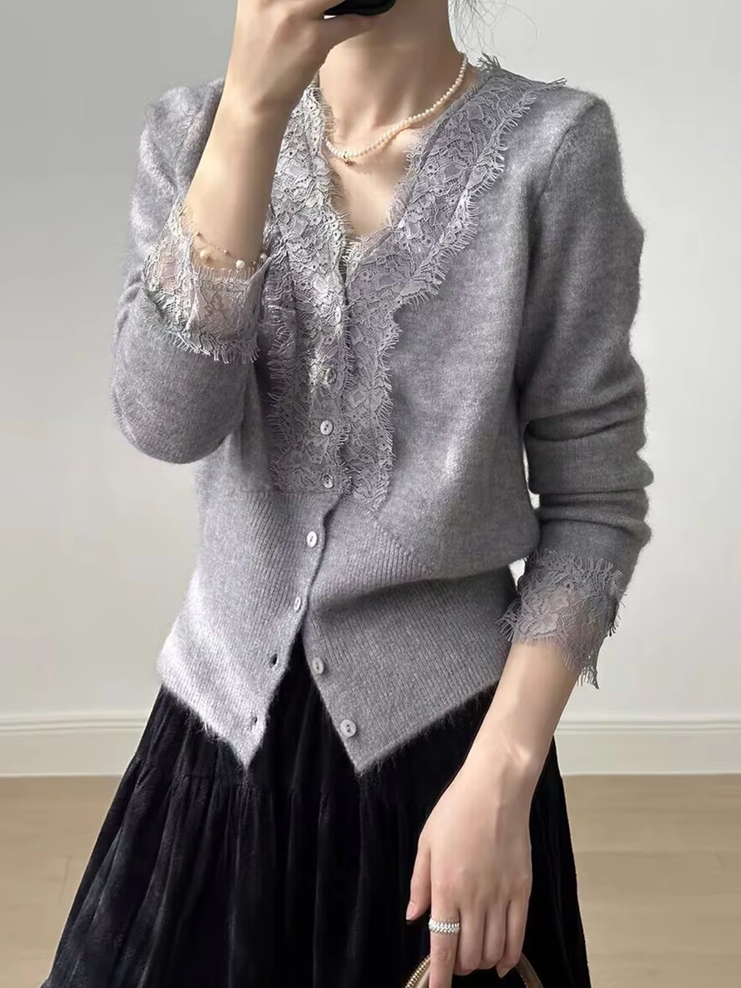 Кружевной вязаный открытый кардиган, удобный длинный све, женская основа irt Sli, простой дизайн, осенний модный топ Quali
Кружевной вязаный открытый кардиган, удобный длинный све, женская основа irt Sli, простой дизайн, осенний модный топ Quali