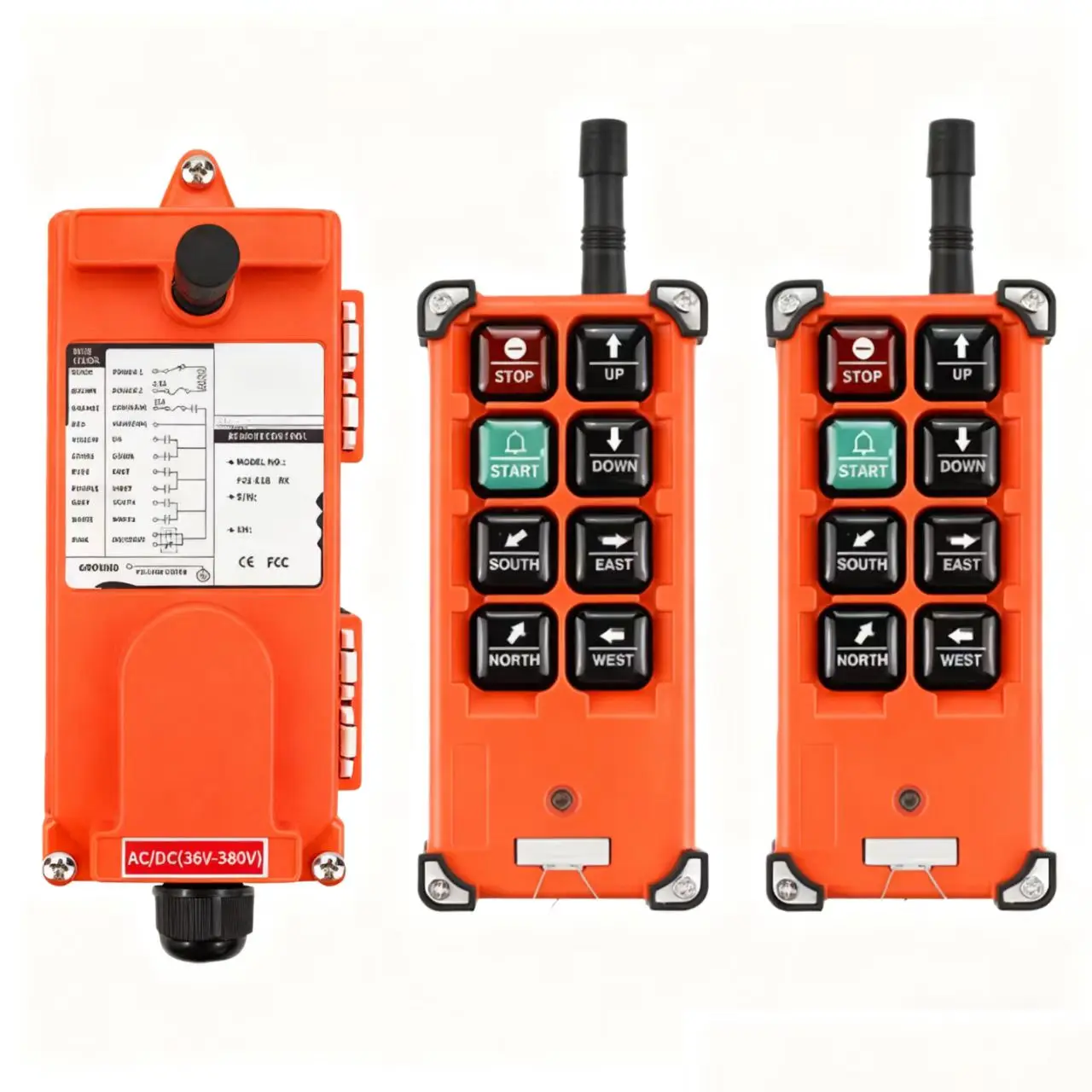 Industrial 6-Button Remote Control for Crane F21-E1B Telecrane Transmitter Receiver LED Light 24V Control Switch Silicon Keypad
Industrial 6-Button Remote Control for Crane F21-E1B Telecrane Transmitter Receiver LED Light 24V Control Switch Silicon Keypad