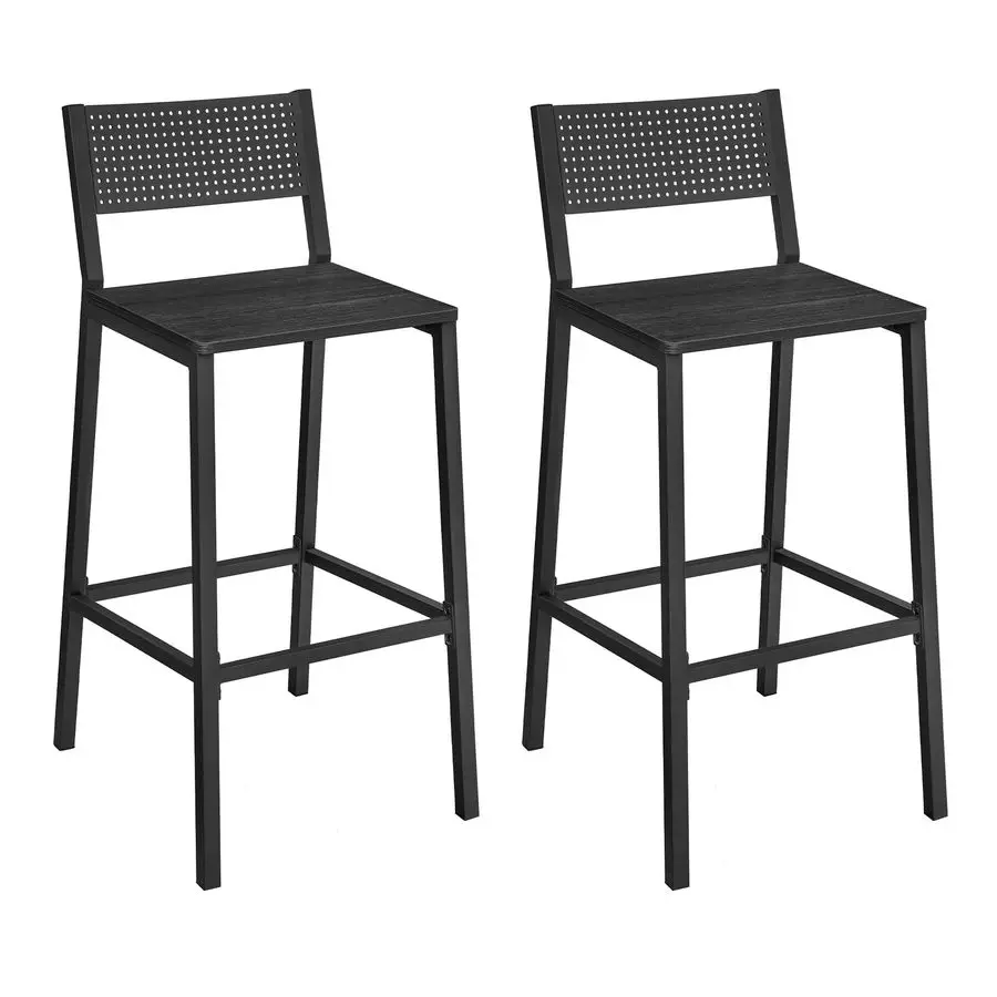 Bar Stool Set of 2, Bar Chairs for Kitchen, Dining Room, Industrial, Charcoal Gray and Black ULBC070B22
Bar Stool Set of 2, Bar Chairs for Kitchen, Dining Room, Industrial, Charcoal Gray and Black ULBC070B22