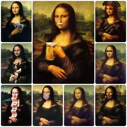 Funny Mona Lisa Parody Jigsaw Puzzle Collection, Humorous Classic Art Decor Family Educational Brain Game for All Ages
Funny Mona Lisa Parody Jigsaw Puzzle Collection, Humorous Classic Art Decor Family Educational Brain Game for All Ages
