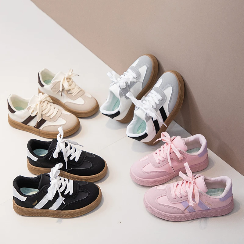Spring Autumn Toddler Kids Boys Girls Retro Striped Sneakers Lace Up Non-Slip Soft Sole for Daily School Outdoor Play Wear
Spring Autumn Toddler Kids Boys Girls Retro Striped Sneakers Lace Up Non-Slip Soft Sole for Daily School Outdoor Play Wear