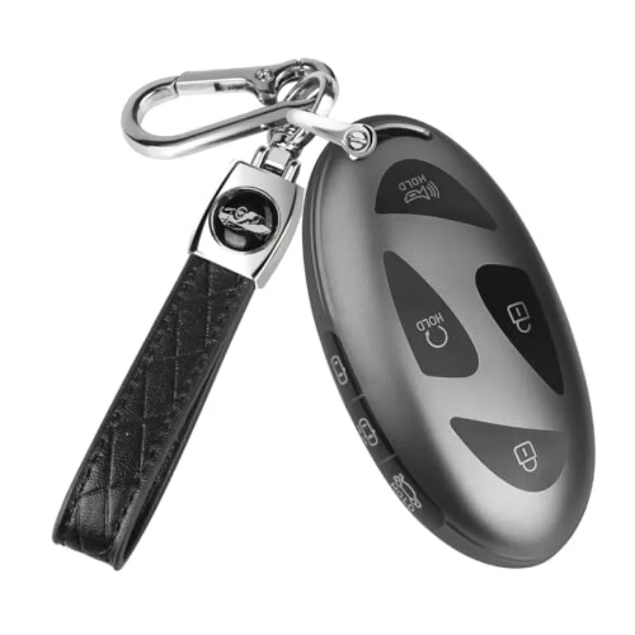 for Car Key Fob Cover, Soft TPU 360 Degree Car Key Case Protector with Leather Keychain, 7 Buttons smart key Gray
for Car Key Fob Cover, Soft TPU 360 Degree Car Key Case Protector with Leather Keychain, 7 Buttons smart key Gray