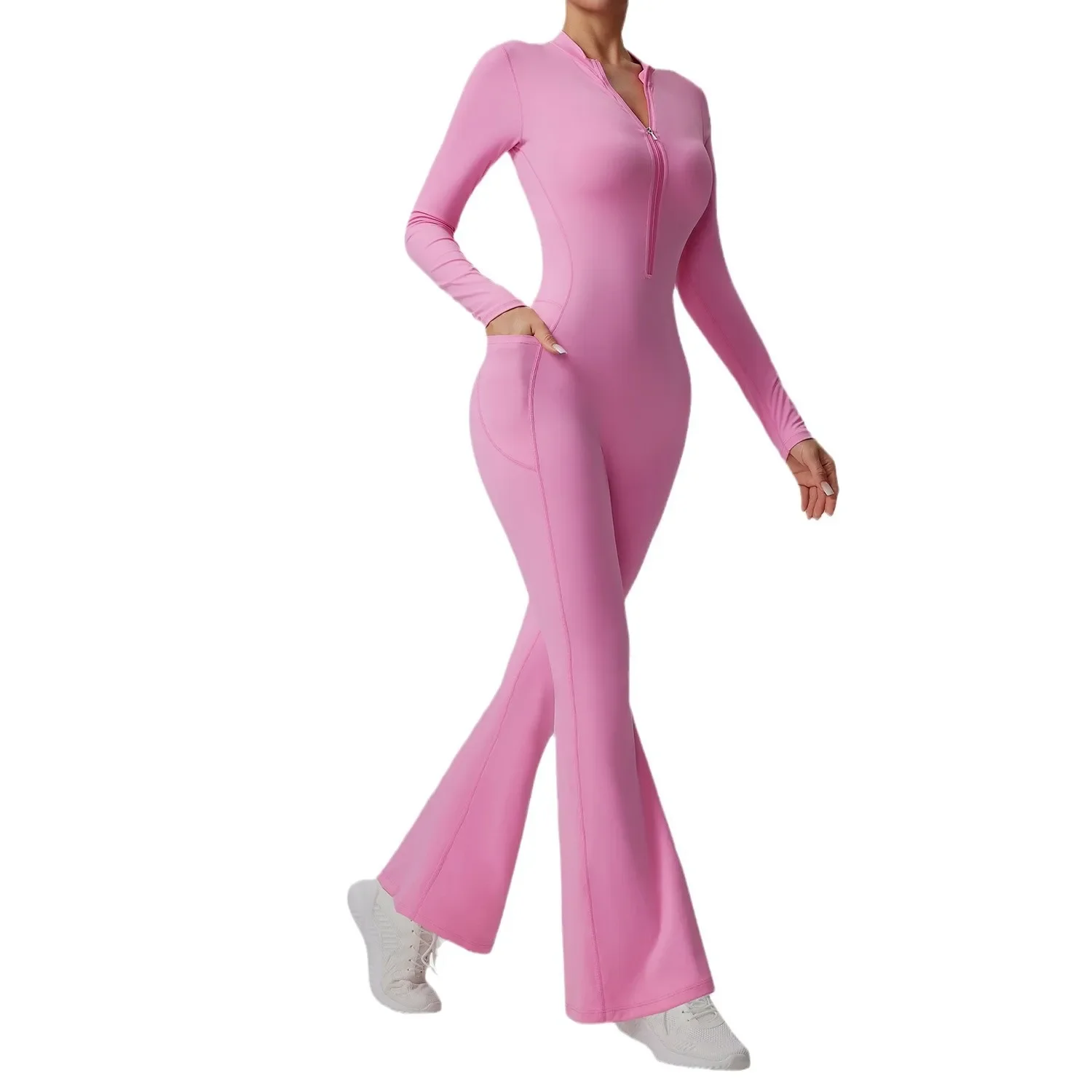 Long Sleeve Zipper Full Body Fitness Overalls Women One Piece Gym Outfit Yoga Sport Bodycon Wide Leg Jumpsuit Sportswear Black
Long Sleeve Zipper Full Body Fitness Overalls Women One Piece Gym Outfit Yoga Sport Bodycon Wide Leg Jumpsuit Sportswear Black