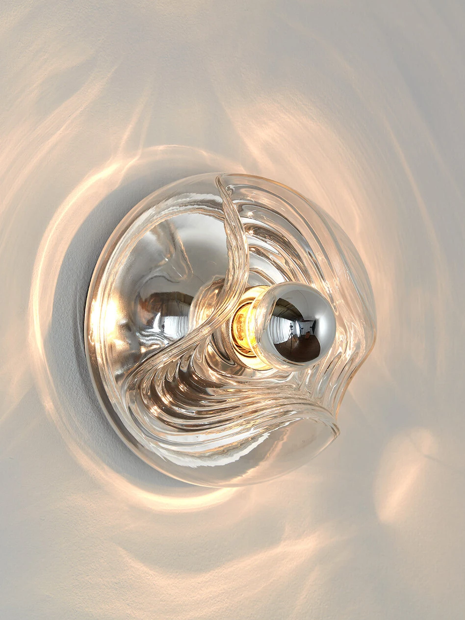 Modern Gass Wavy Ceiling Wall Lamp Bedroom Hallway Atmosphere Designer Wall Luminaire
Modern Gass Wavy Ceiling Wall Lamp Bedroom Hallway Atmosphere Designer Wall Luminaire