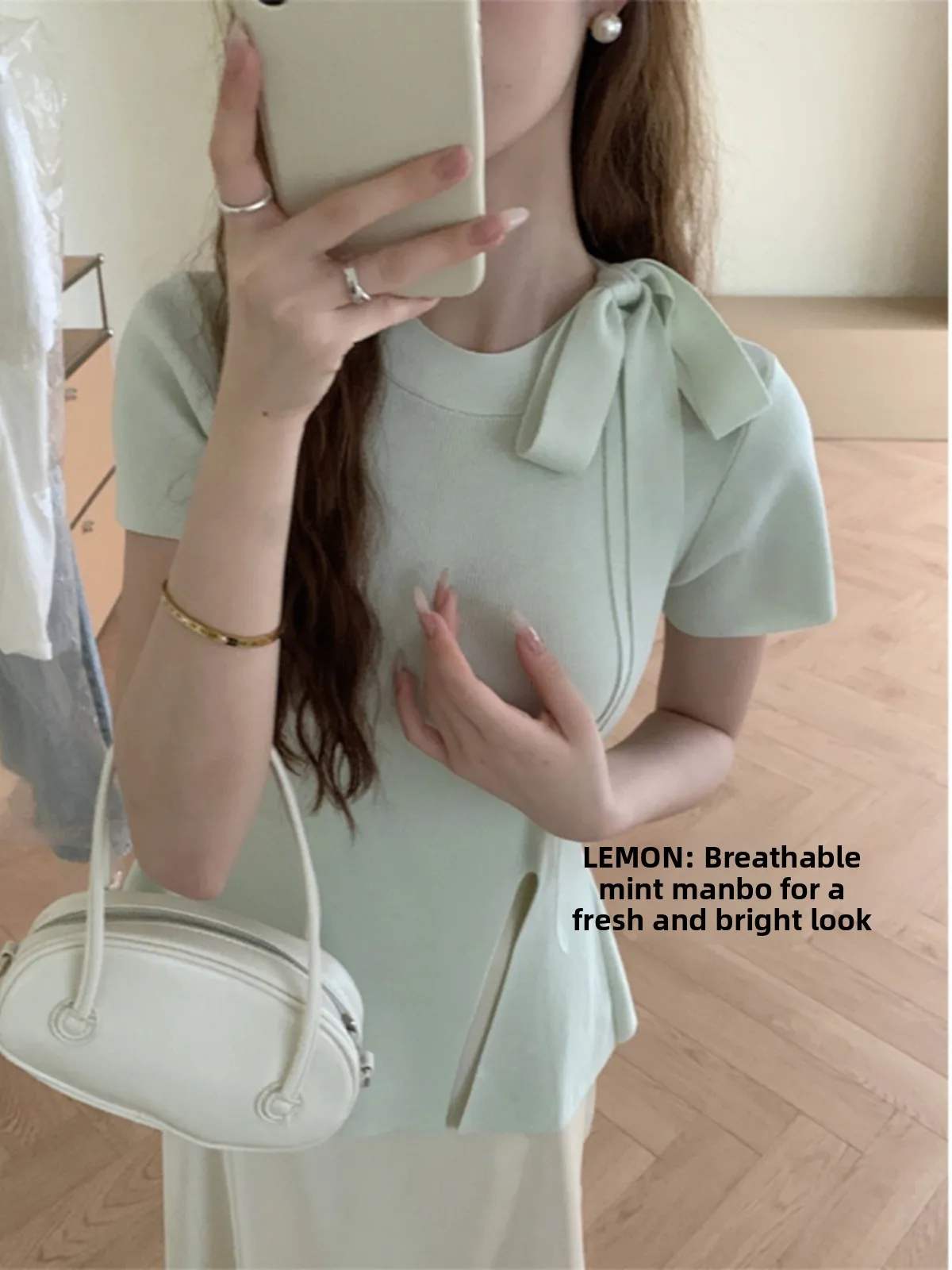 Summer 2025 Knot Design Irregular Split Knitted ort Sve T-irt Women's Faion Commute Sle Slim Fit Korean ...
Summer 2025 Knot Design Irregular Split Knitted ort Sve T-irt Women's Faion Commute Sle Slim Fit Korean ...