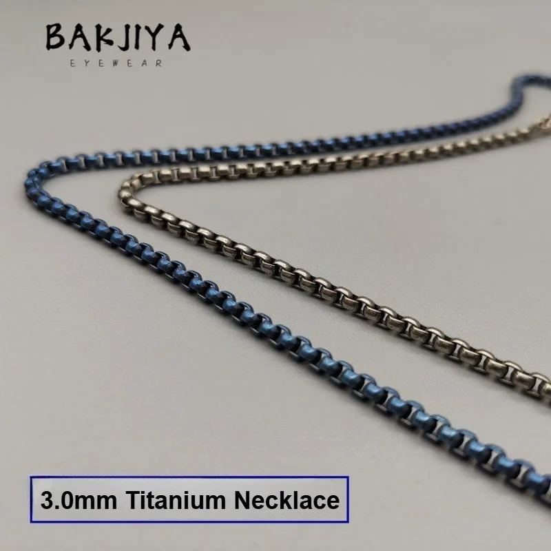 Fashion Pure Titanium Necklace 3mm Rollo Box Chain Anti Allergy Unisex Couples Can Pair Pendant Titanium Square Bead Necklace
Fashion Pure Titanium Necklace 3mm Rollo Box Chain Anti Allergy Unisex Couples Can Pair Pendant Titanium Square Bead Necklace