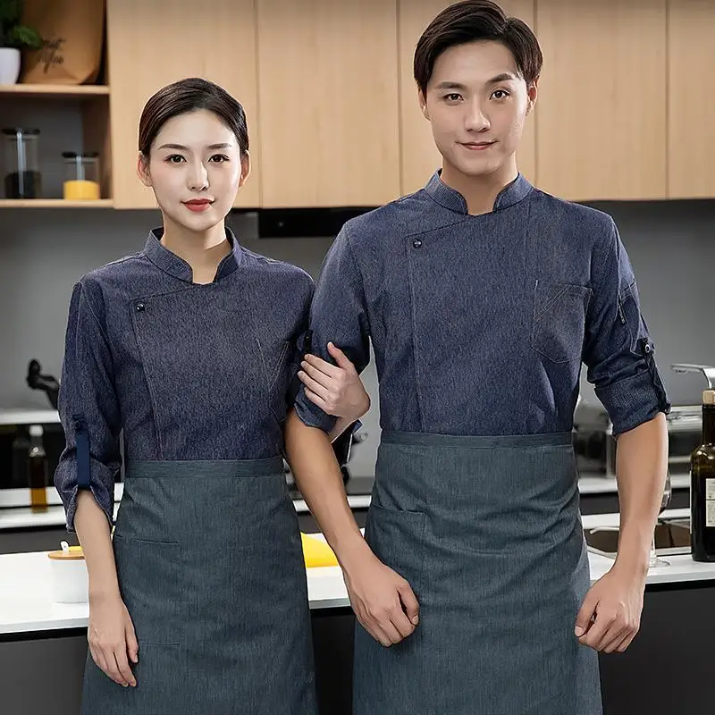 Autumn and winter waterproof kitchen chef workwear, long-sleeved men's restaurant, hotel, canteen, kitchen clothing, plus size
Autumn and winter waterproof kitchen chef workwear, long-sleeved men's restaurant, hotel, canteen, kitchen clothing, plus size