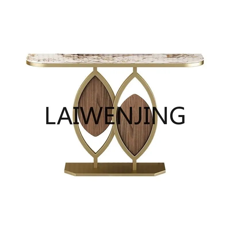 RWJ Semicircle Stone Plate Entrance Door against the Wall a Long Narrow Table Corridor Road Golden Console Tables
RWJ Semicircle Stone Plate Entrance Door against the Wall a Long Narrow Table Corridor Road Golden Console Tables