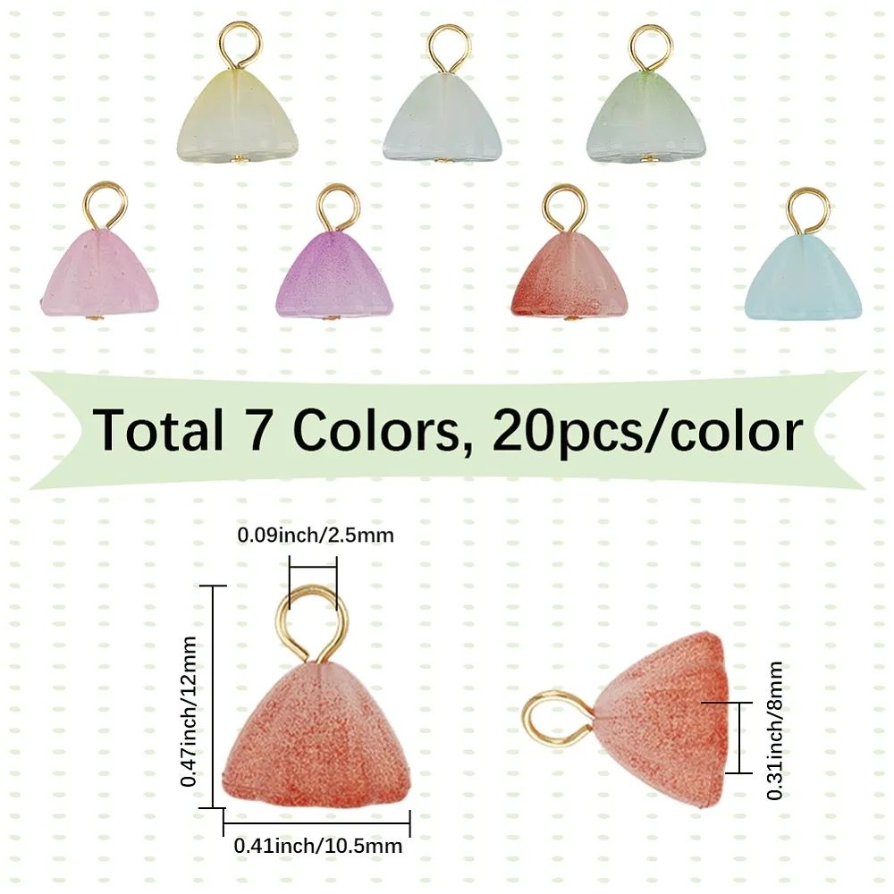 140Pcs 7 Colors Acrylic Lotus Charms with 304 Stainless Steel Loops Mixed Color 12x10.5x8mm Hole: 2.5mm 20pcs/color
140Pcs 7 Colors Acrylic Lotus Charms with 304 Stainless Steel Loops Mixed Color 12x10.5x8mm Hole: 2.5mm 20pcs/color