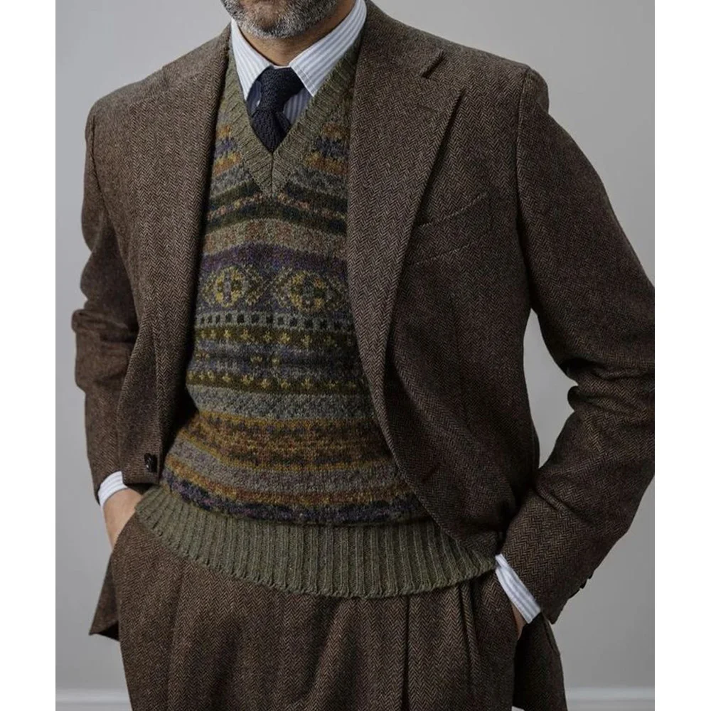 Men's Suit Herringbone Lapel Two-Piece Suit Single-Breasted Comfortable Breathable Solid Color Business Casual Men's Suit Set Cl
Men's Suit Herringbone Lapel Two-Piece Suit Single-Breasted Comfortable Breathable Solid Color Business Casual Men's Suit Set Cl