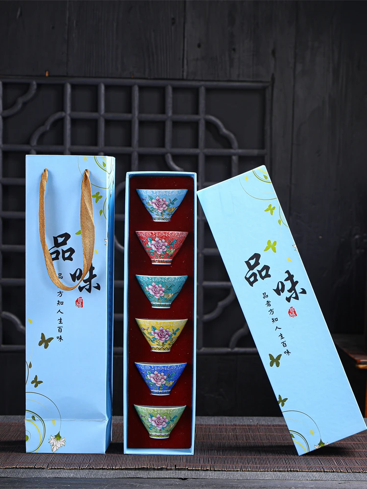 Enamel Color Tea Cup Set Ceramic Gongfu Tea Cup Single Cup Tea Set Home Use Gift Box Vintage Style Handmade Tea Tableware
Enamel Color Tea Cup Set Ceramic Gongfu Tea Cup Single Cup Tea Set Home Use Gift Box Vintage Style Handmade Tea Tableware