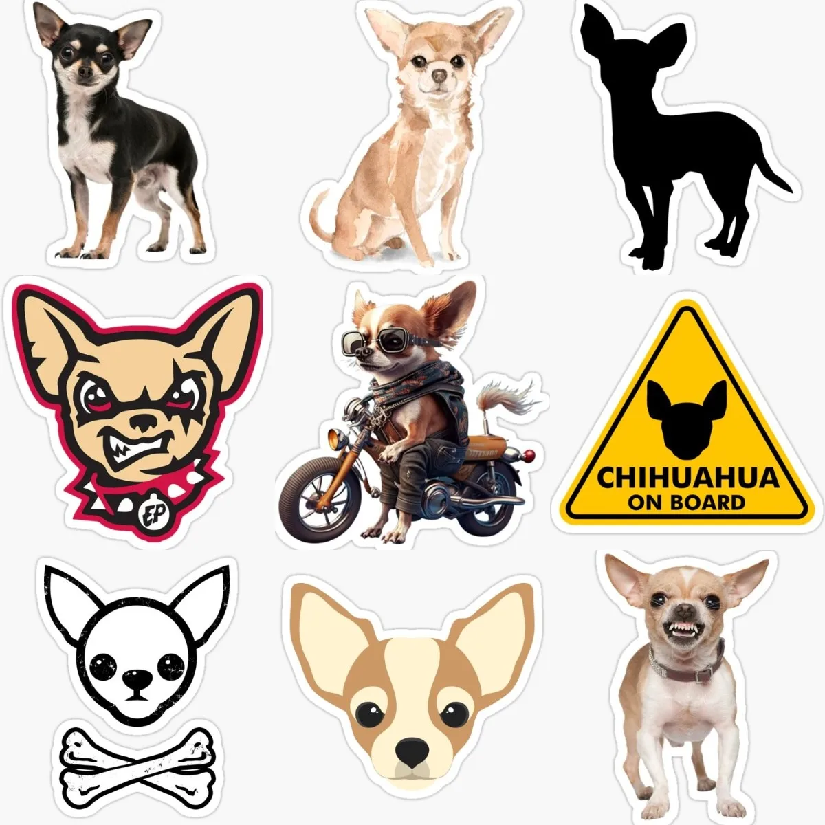 Funny Chihuahua Dog PVC Stickers for Decorate Fridge Window Wall Car Bicycle Motorcycle Off-road Helmet Camper Bumper Decal
Funny Chihuahua Dog PVC Stickers for Decorate Fridge Window Wall Car Bicycle Motorcycle Off-road Helmet Camper Bumper Decal