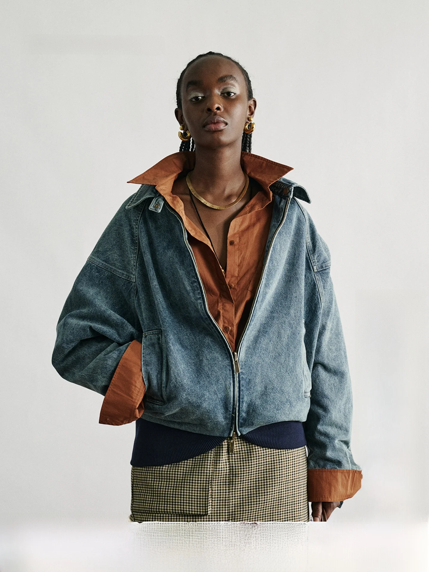 Женская свободная рабочая куртка FAE Freeandeasy с воротником-стойкой, двусторонняя, осенняя верхняя одежда
Женская свободная рабочая куртка FAE Freeandeasy с воротником-стойкой, двусторонняя, осенняя верхняя одежда