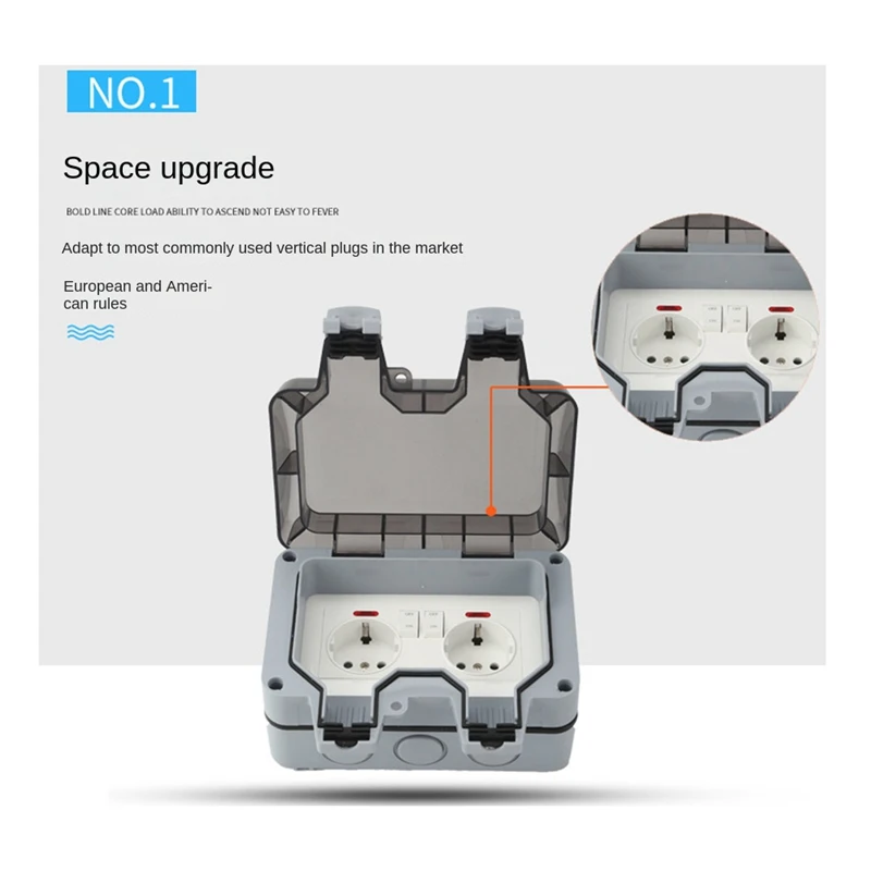 Наружная розетка Водонепроницаемая розетка с индикатором переключателя, настенная розетка для влажной комнаты - защитный контакт-BEAU 
Наружная розетка Водонепроницаемая розетка с индикатором переключателя, настенная розетка для влажной комнаты - защитный контакт-BEAU
