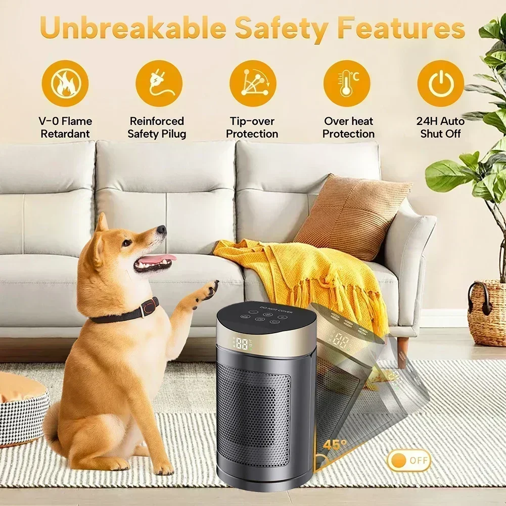 Space-Saving Heater 18x18x27.5cm Energy Saving Heater 7-Layer Safety System Compact Structure Fast Heating Technology
Space-Saving Heater 18x18x27.5cm Energy Saving Heater 7-Layer Safety System Compact Structure Fast Heating Technology