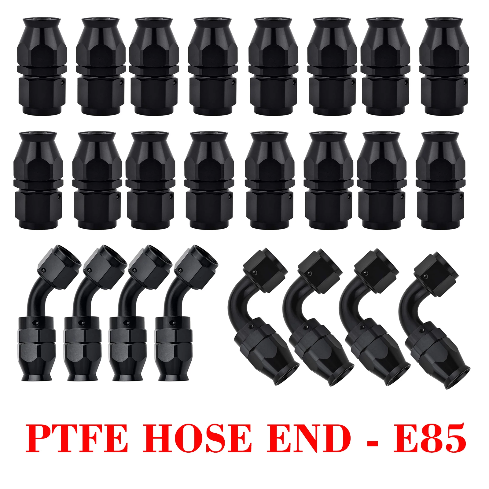 PTFE Swivel Fuel Hose End AN3 AN4 AN6 AN8 AN10 AN12 AN16 AN20 For E85 Fitting Aluminum Accessories Adaptor 0/45/90/180Degree Bla
PTFE Swivel Fuel Hose End AN3 AN4 AN6 AN8 AN10 AN12 AN16 AN20 For E85 Fitting Aluminum Accessories Adaptor 0/45/90/180Degree Bla