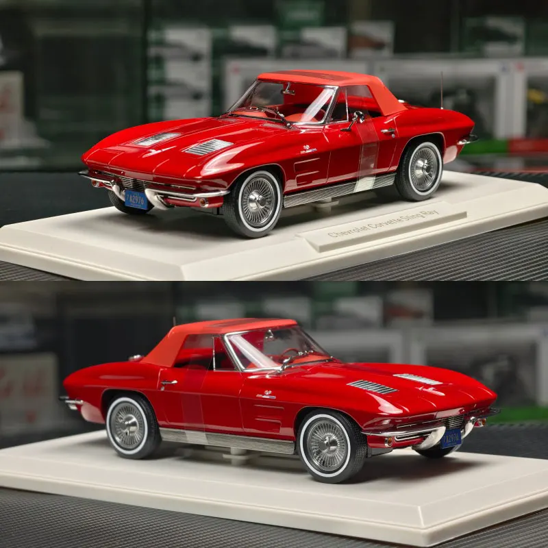 NOREV 1/18 Chevrolet Corvette Stingray 1963 die-cast simulation alloy car model, boys' toy, adult collectible ornament.
NOREV 1/18 Chevrolet Corvette Stingray 1963 die-cast simulation alloy car model, boys' toy, adult collectible ornament.