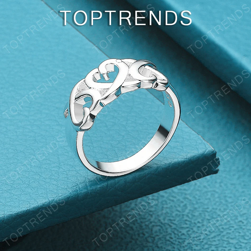 Sizes 6-10 925 Sterling Silver Three Heart Ring Beautiful Jewelry Accessories For Women Charm Romantic Engagement Wedding Party
Sizes 6-10 925 Sterling Silver Three Heart Ring Beautiful Jewelry Accessories For Women Charm Romantic Engagement Wedding Party