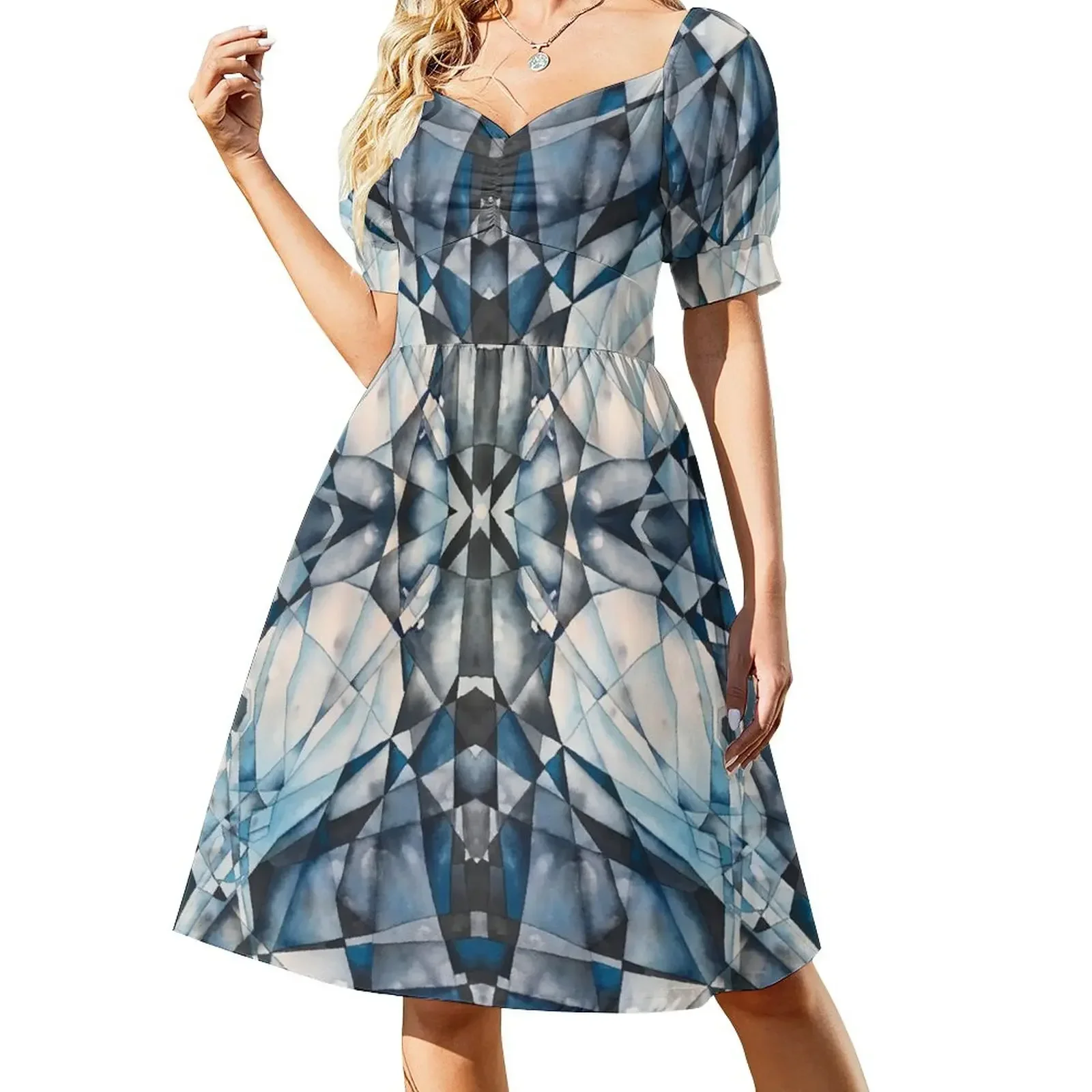 Blue Cubism Acoustic Guitar Short-Sleeved Dress Women long dress womens clothing Dress
Blue Cubism Acoustic Guitar Short-Sleeved Dress Women long dress womens clothing Dress