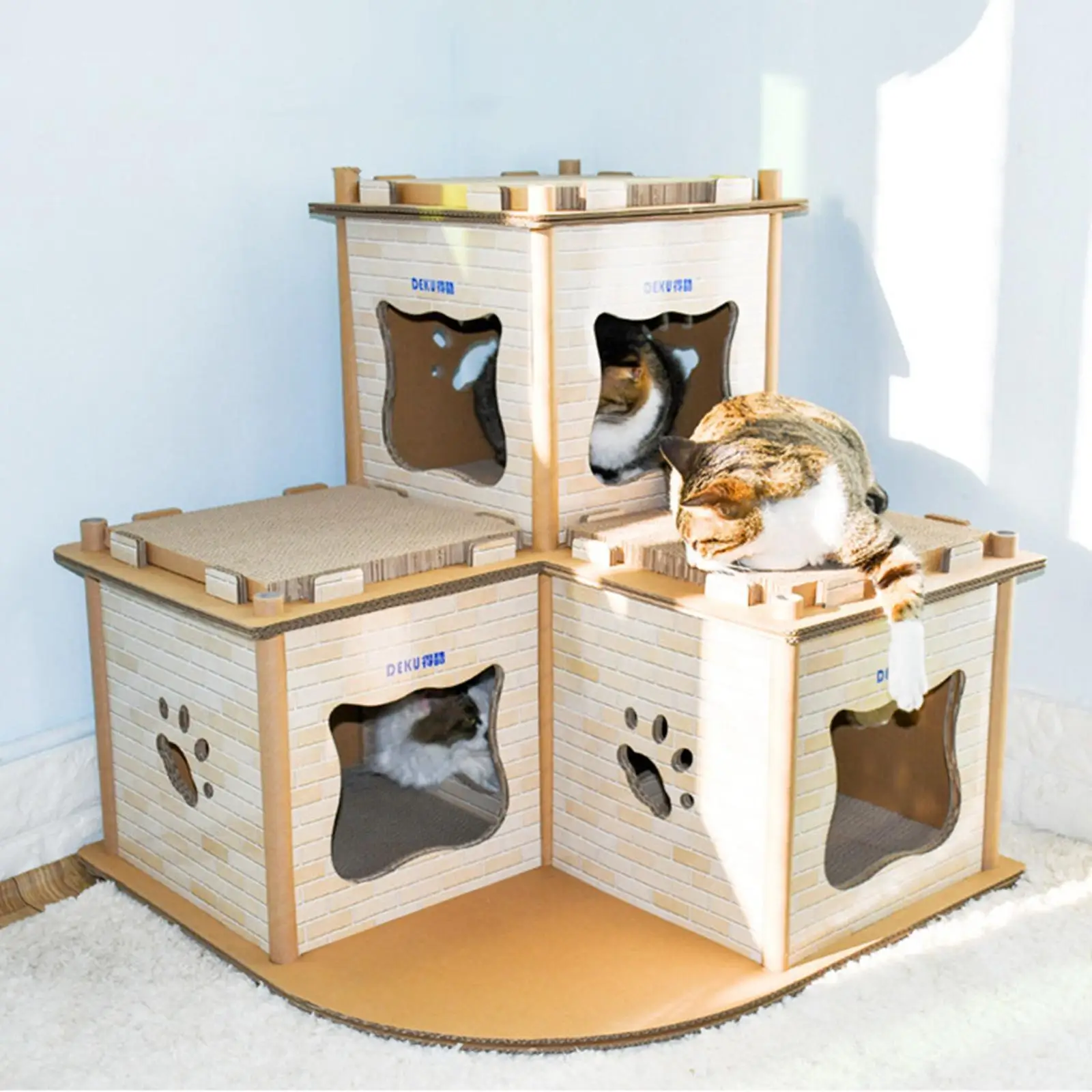 Cat Scratch House Resting Nest Versatile with Entrance Home Decoration Indoor Use for Cat Birthday, Bunnies, and Small Animals
Cat Scratch House Resting Nest Versatile with Entrance Home Decoration Indoor Use for Cat Birthday, Bunnies, and Small Animals